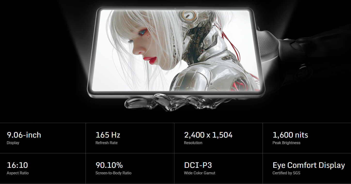 Redmagic Astra Gaming Tablet 規格。