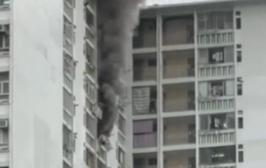 荃灣石圍角邨發生火警。(網上圖片)