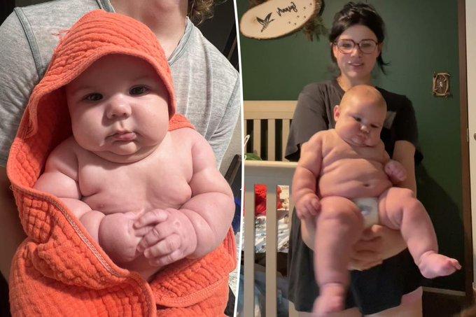 美國母分享4月大嬰兒體重破10kg 遭網民圍插質疑虐嬰(X@nypost)