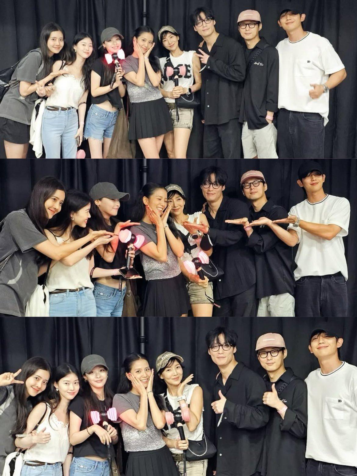 丁海寅率領《雪降花》劇組,撐同劇女主角Jisoo場。