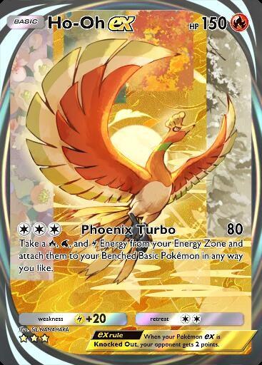 網傳Pokemon TCG的鳳王卡片原圖。(X)