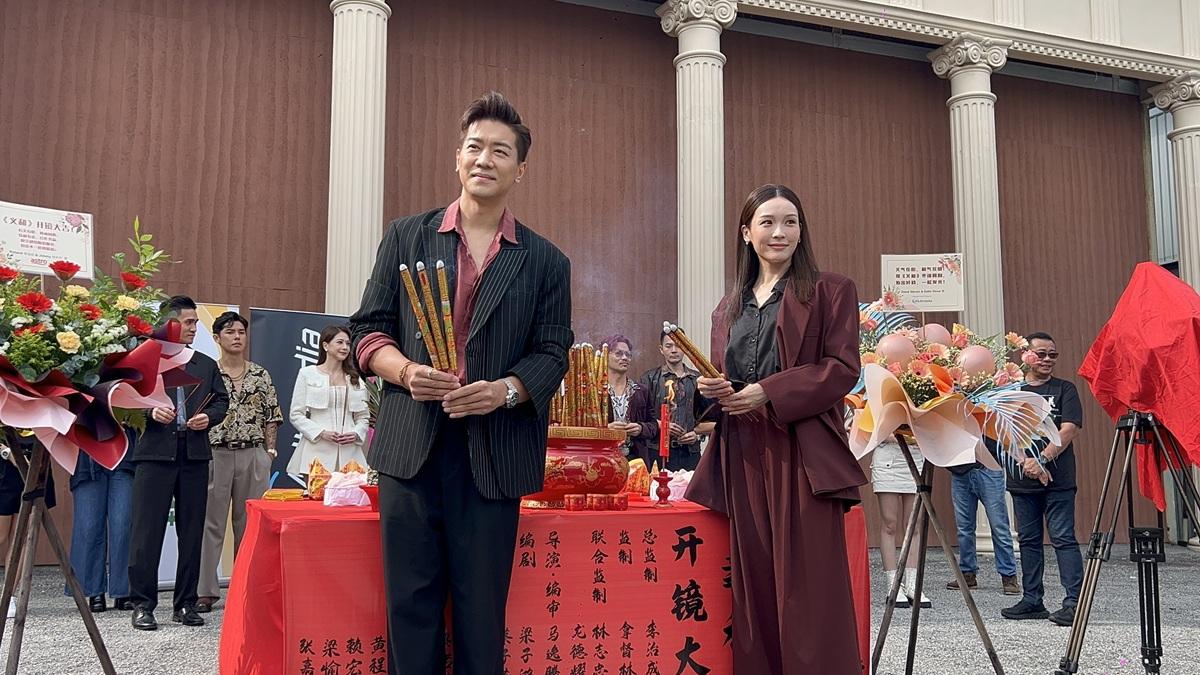 黎諾懿和李佳芯出席劇集拜神儀式求順利。