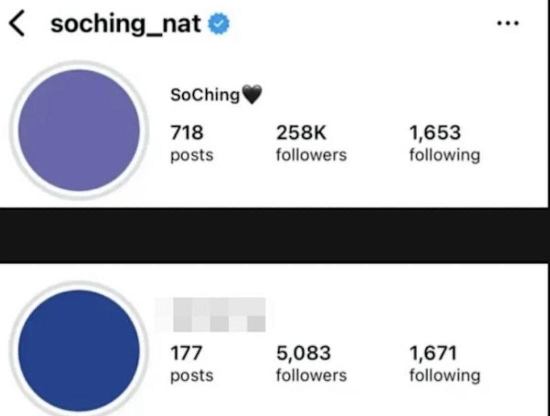 有眼利網民更發現二人同樣以純色作為社交網的頭像。