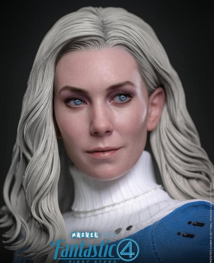 隱形女俠figure頭部製作超像真。