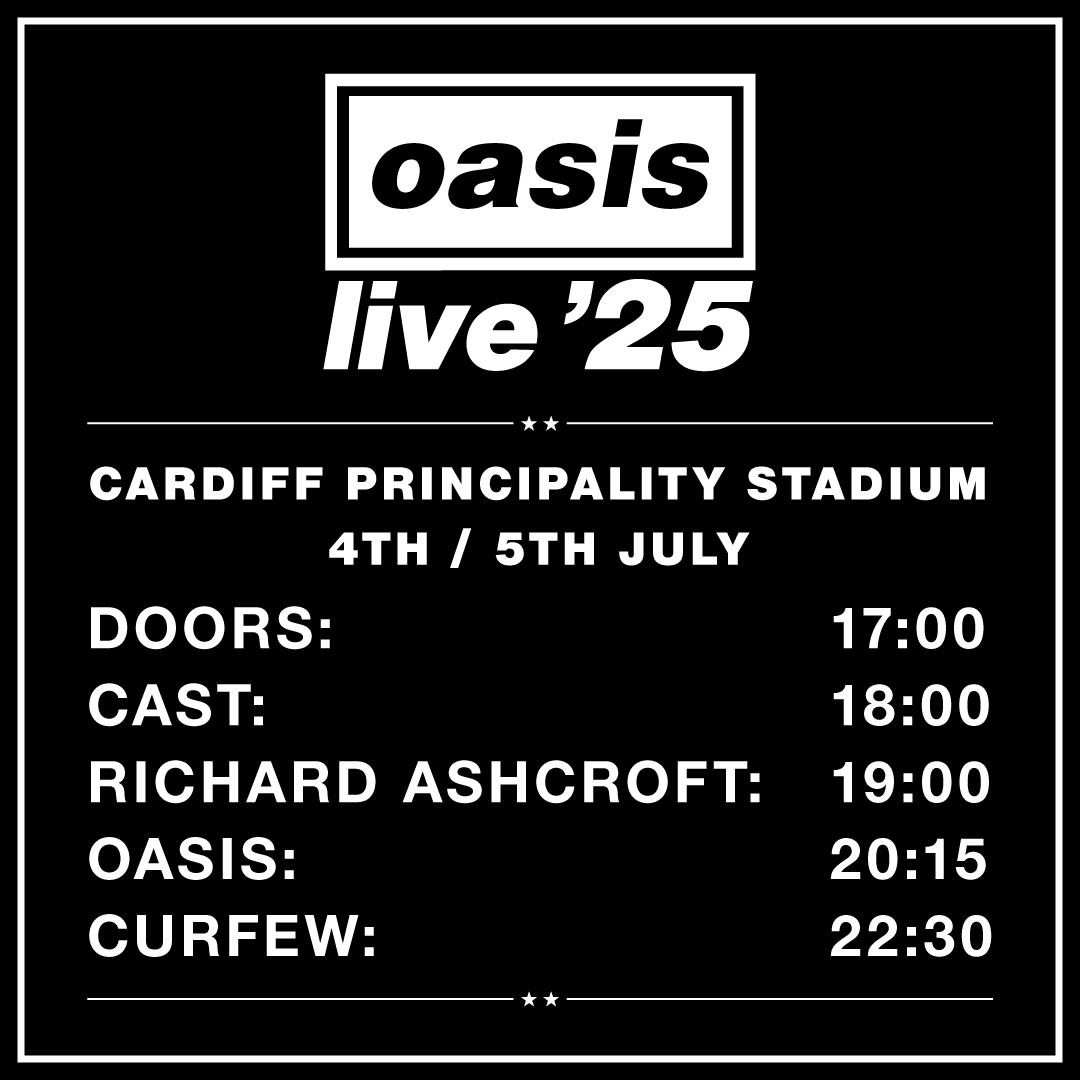 Oasis Live 25 Tour公布了暖場演出,會有搖滾樂隊Cast和The Verve的主音Richard Ashcroft。
