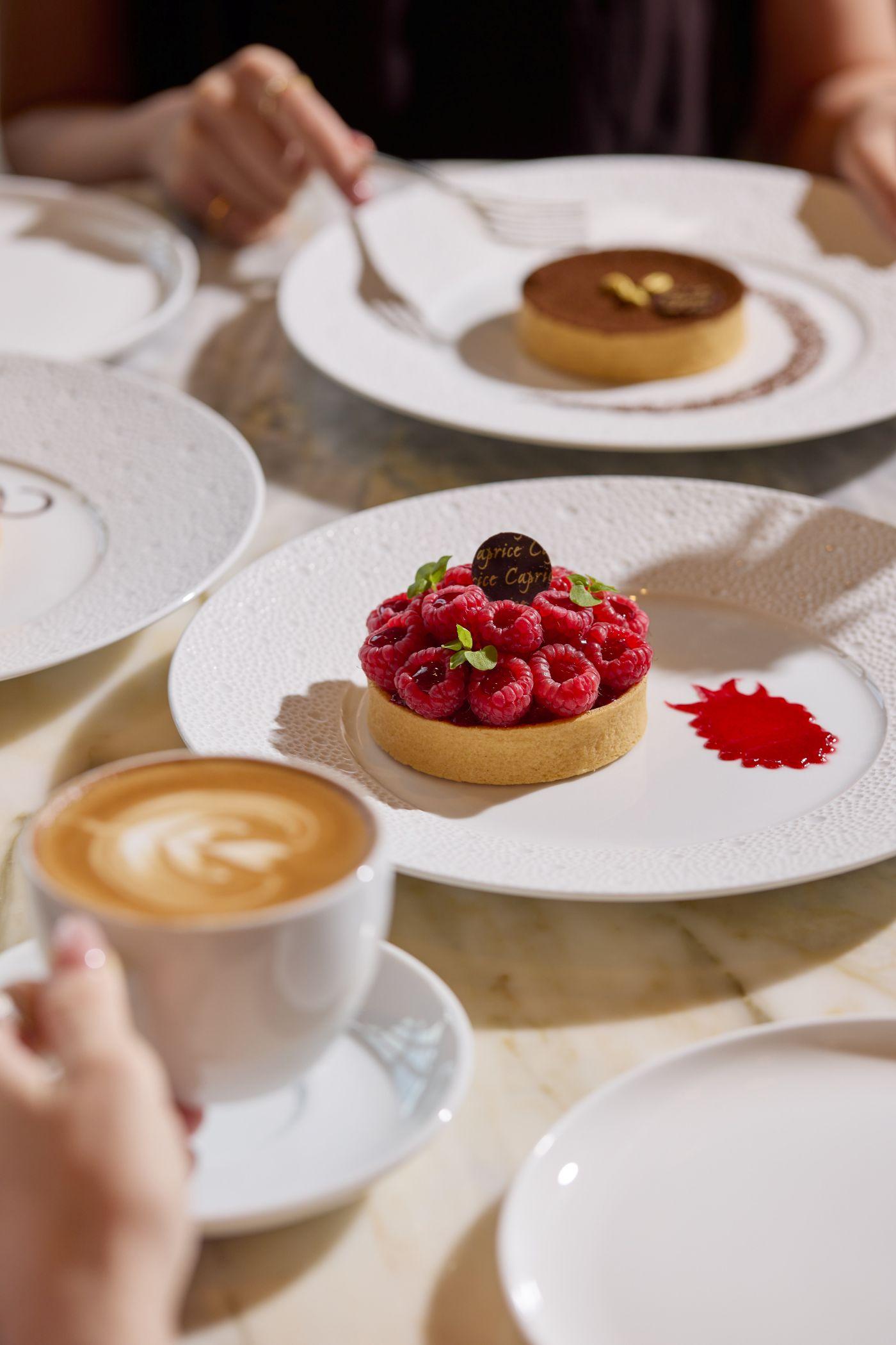 紅桑子及雲呢拿吉士撻(Raspberry & Vanilla Custard Tart)$128