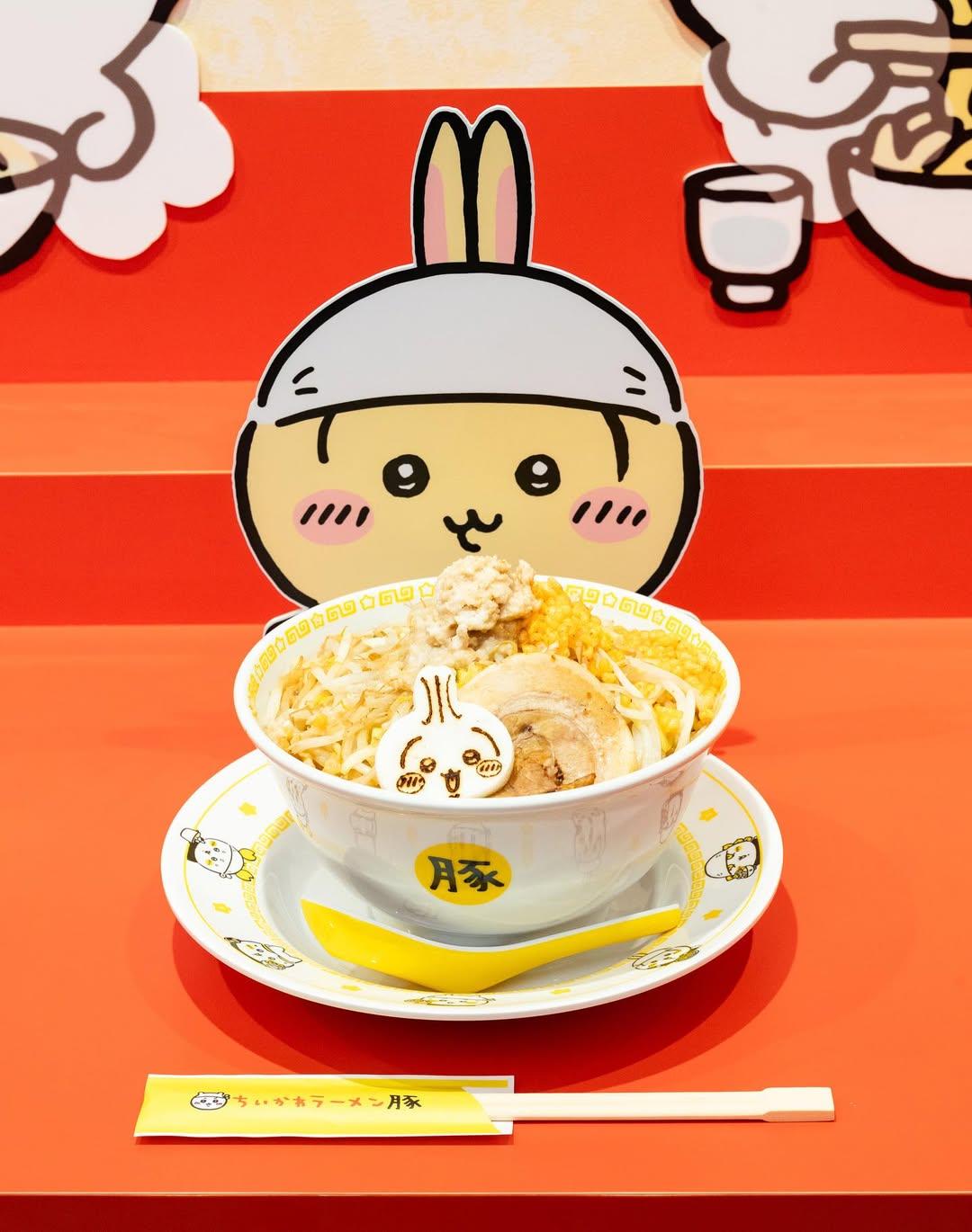 CHIIKAWA拉麵店提供迷你(Chiikawa)、小盛(Hachiware)和大盛(Usagi)3種大小。