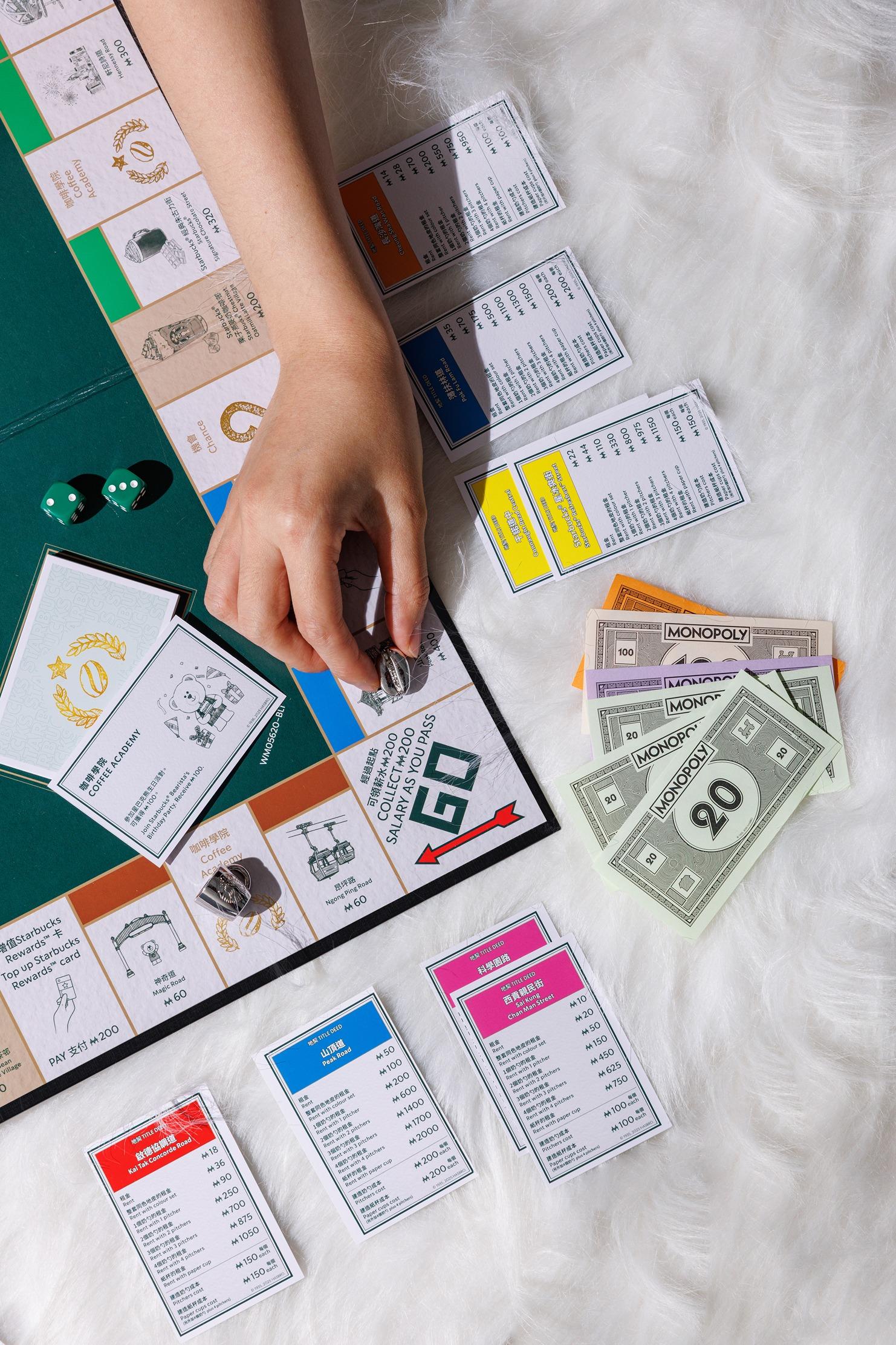 Starbucks 推出全球首副「星巴克 x 大富翁」珍藏版桌上遊戲。