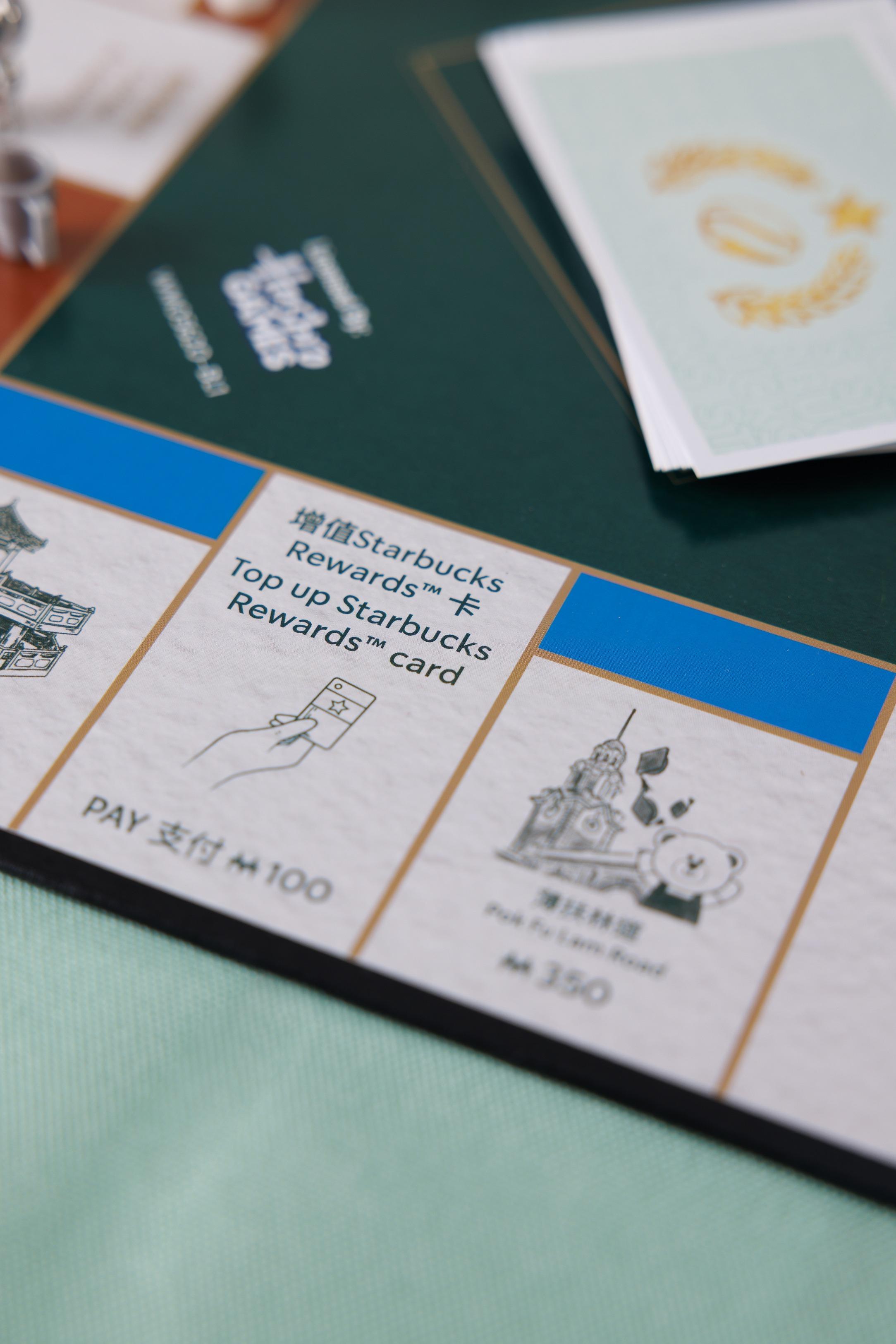 「星巴克 x 大富翁」珍藏版桌上遊戲加入不少星巴克元素。