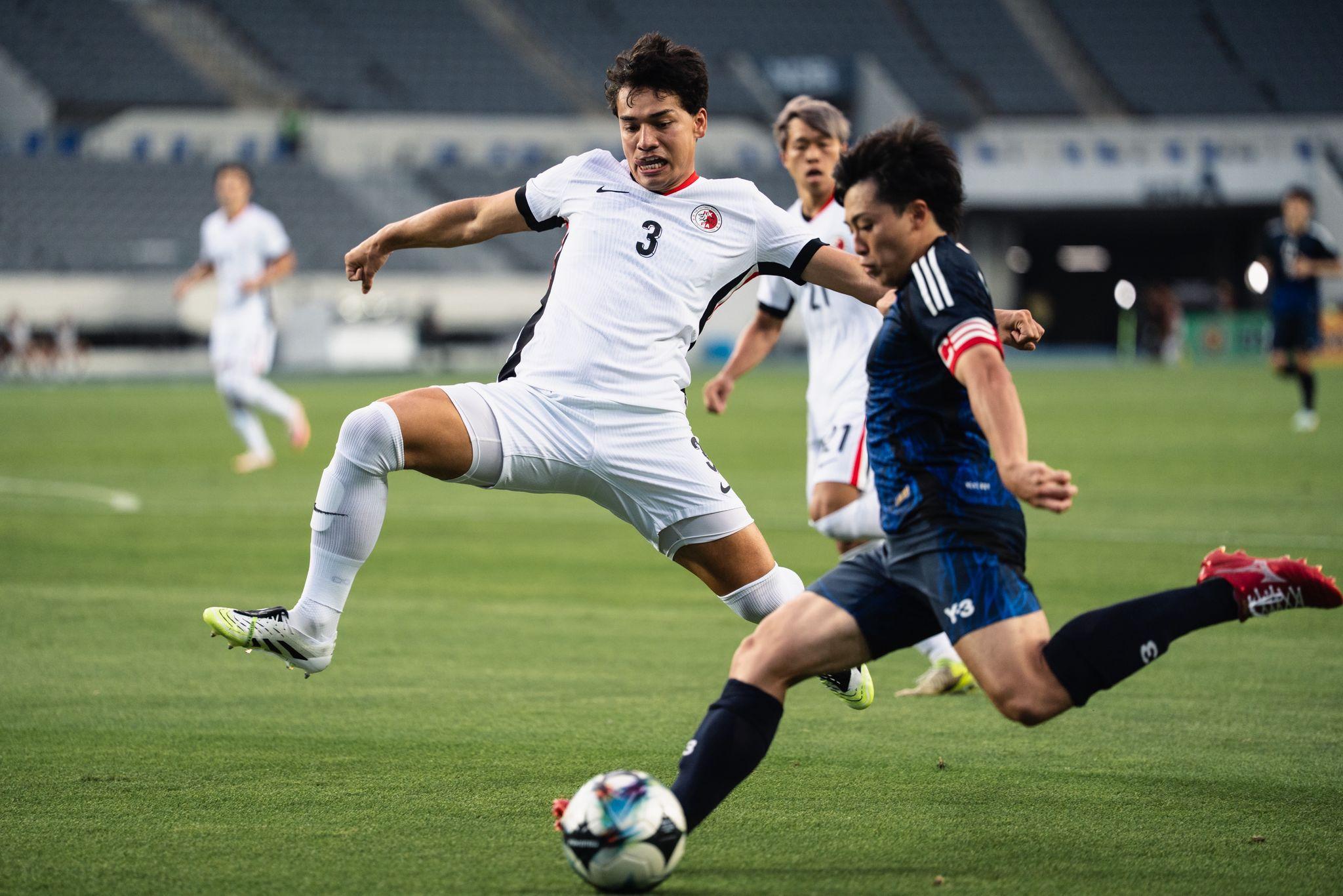 香港1:6不敵日本。(香港足總圖片)