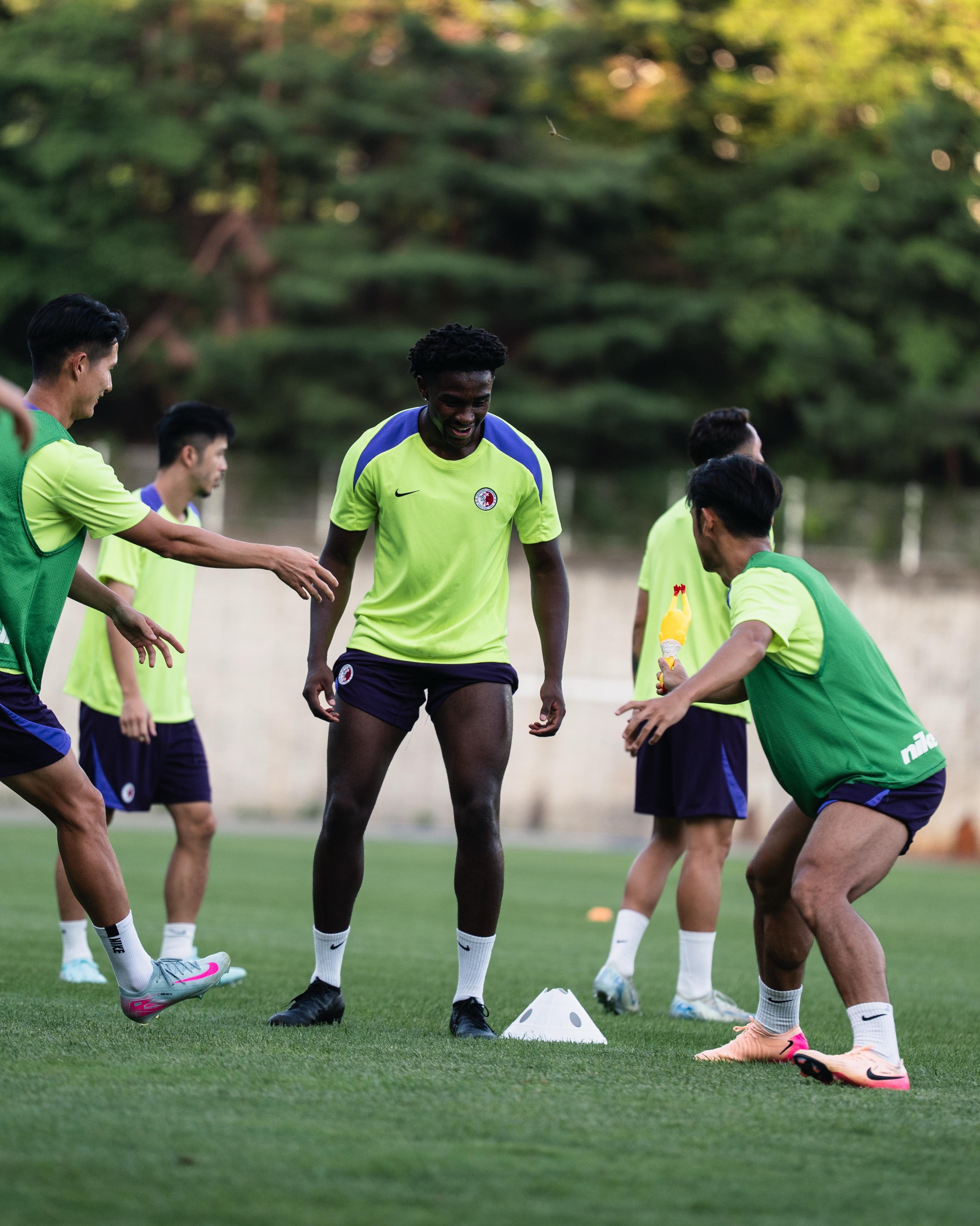 香港隊前鋒米高。(香港足總圖片)