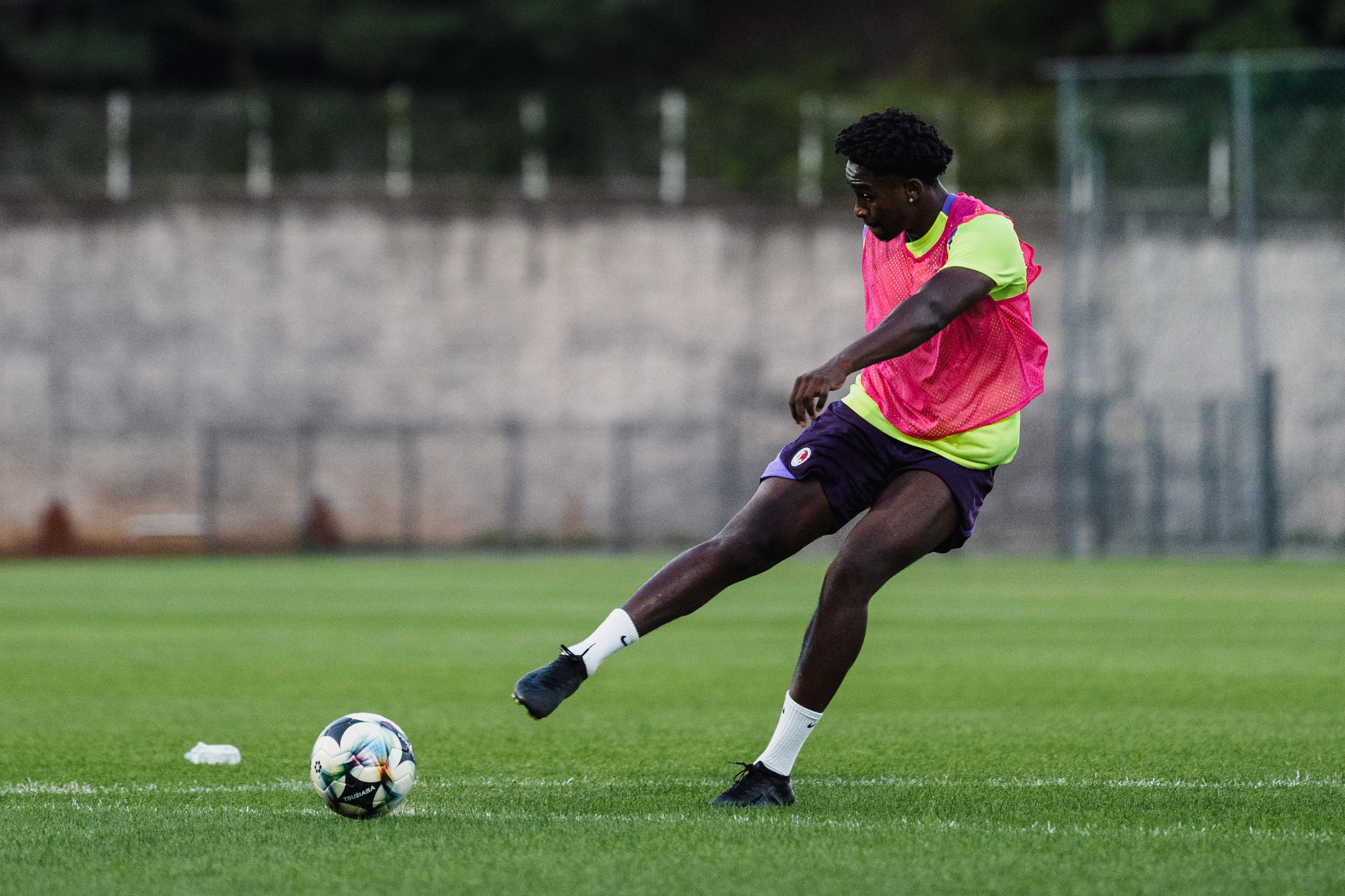 香港隊前鋒米高。(香港足總圖片)