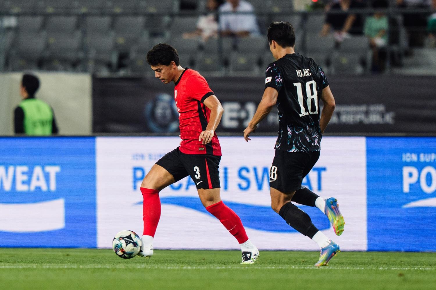 香港0:2不敵南韓。(香港足總圖片)