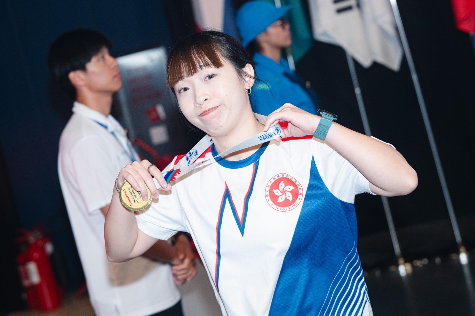 交互繩單人速度比賽混合組的廖曉彤