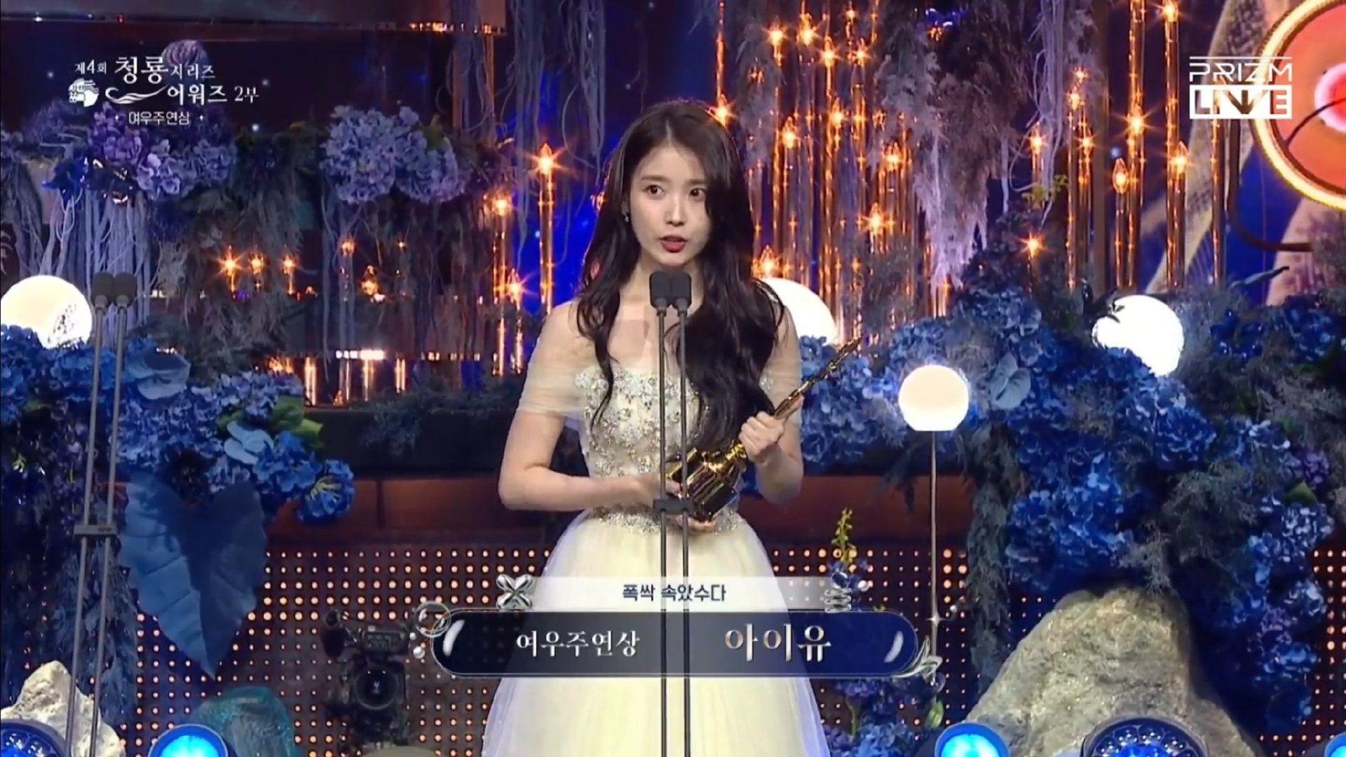 IU憑住《苦盡柑來遇見你》拿下青龍視后。