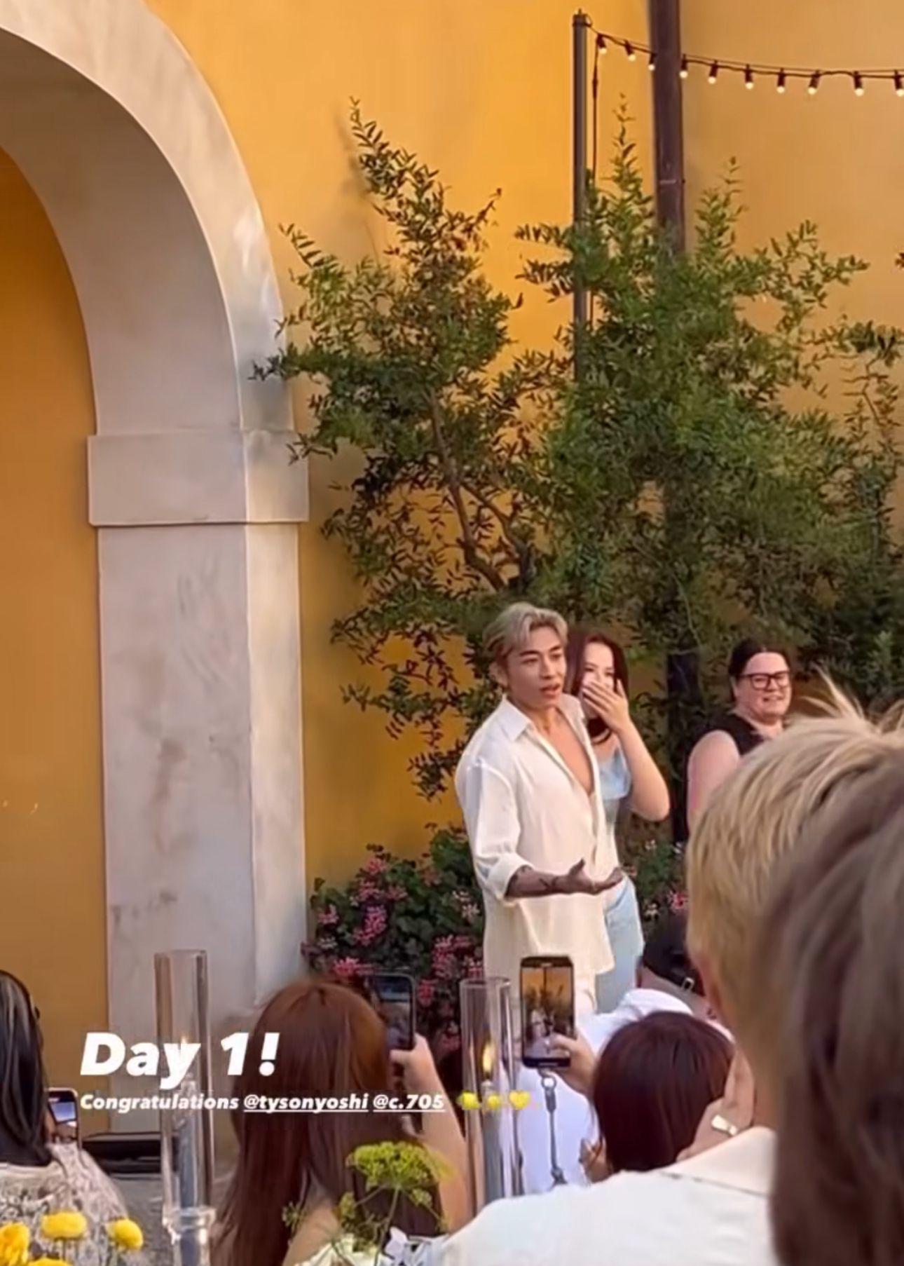 TysonYoshi昨日(8日)在意大利辦婚禮!