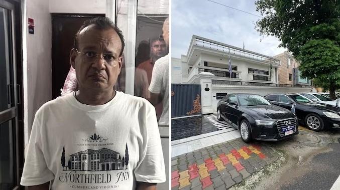 47歲的賈恩涉嫌在加濟阿巴德(Ghaziabad)租豪宅,經營假大使館,被警方拘捕。(互聯網、美聯社)