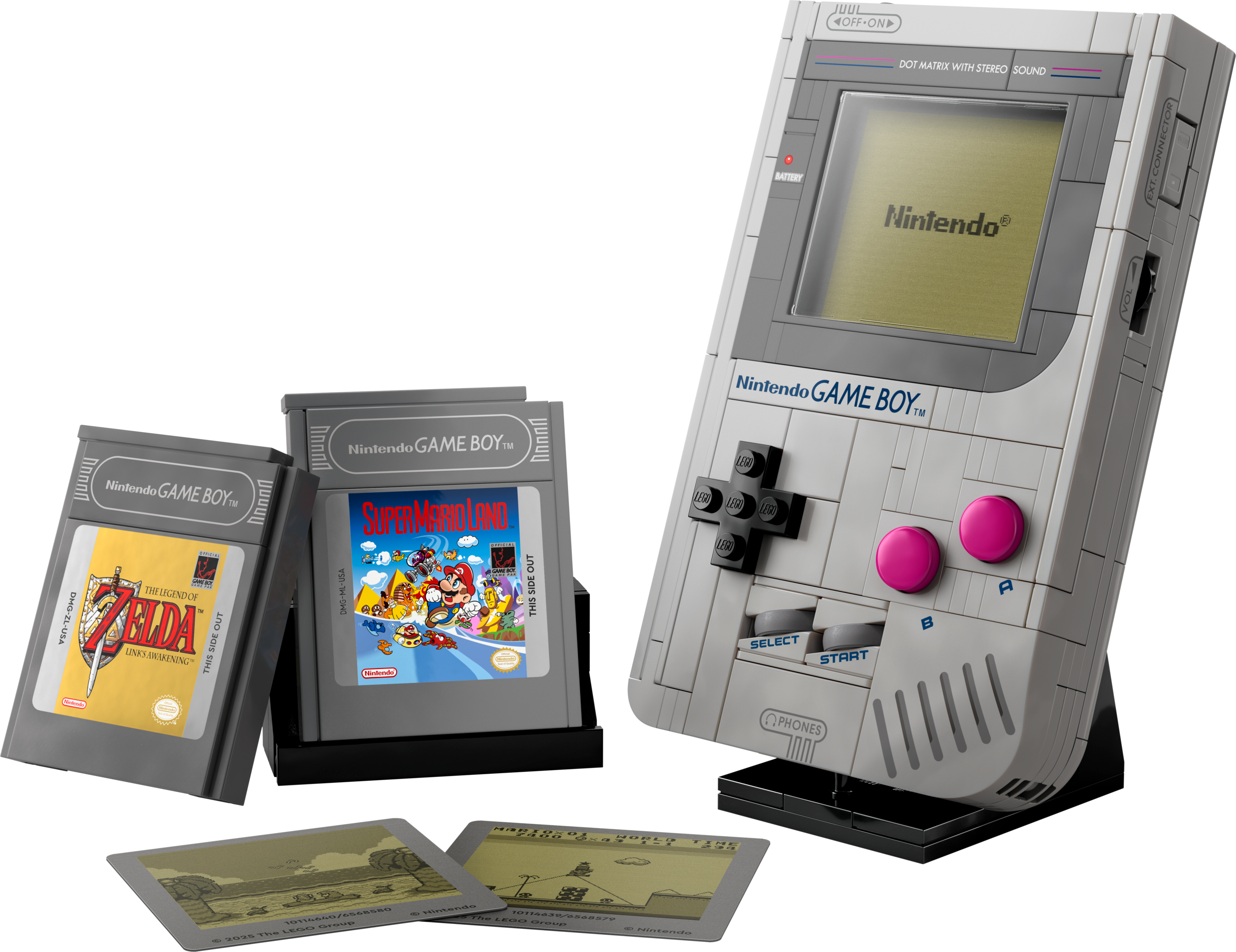 LEGO Game Boy由421塊積木組成,另有遊戲帶及屏幕畫面。