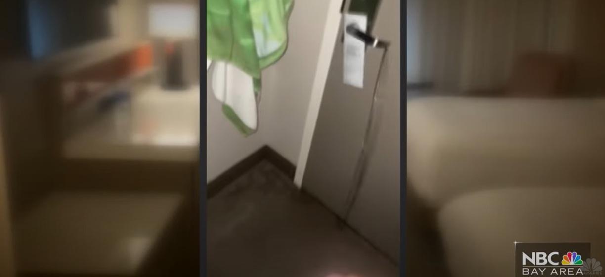 門外的人控制環狀長鐵線,拉了幾下,鐵線勾住門把。(互聯網)