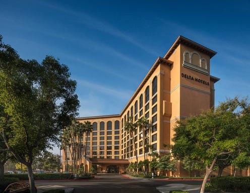 事發的加州橙縣園林市萬豪達美酒店(Marriott Delta Hotel)。(互聯網)