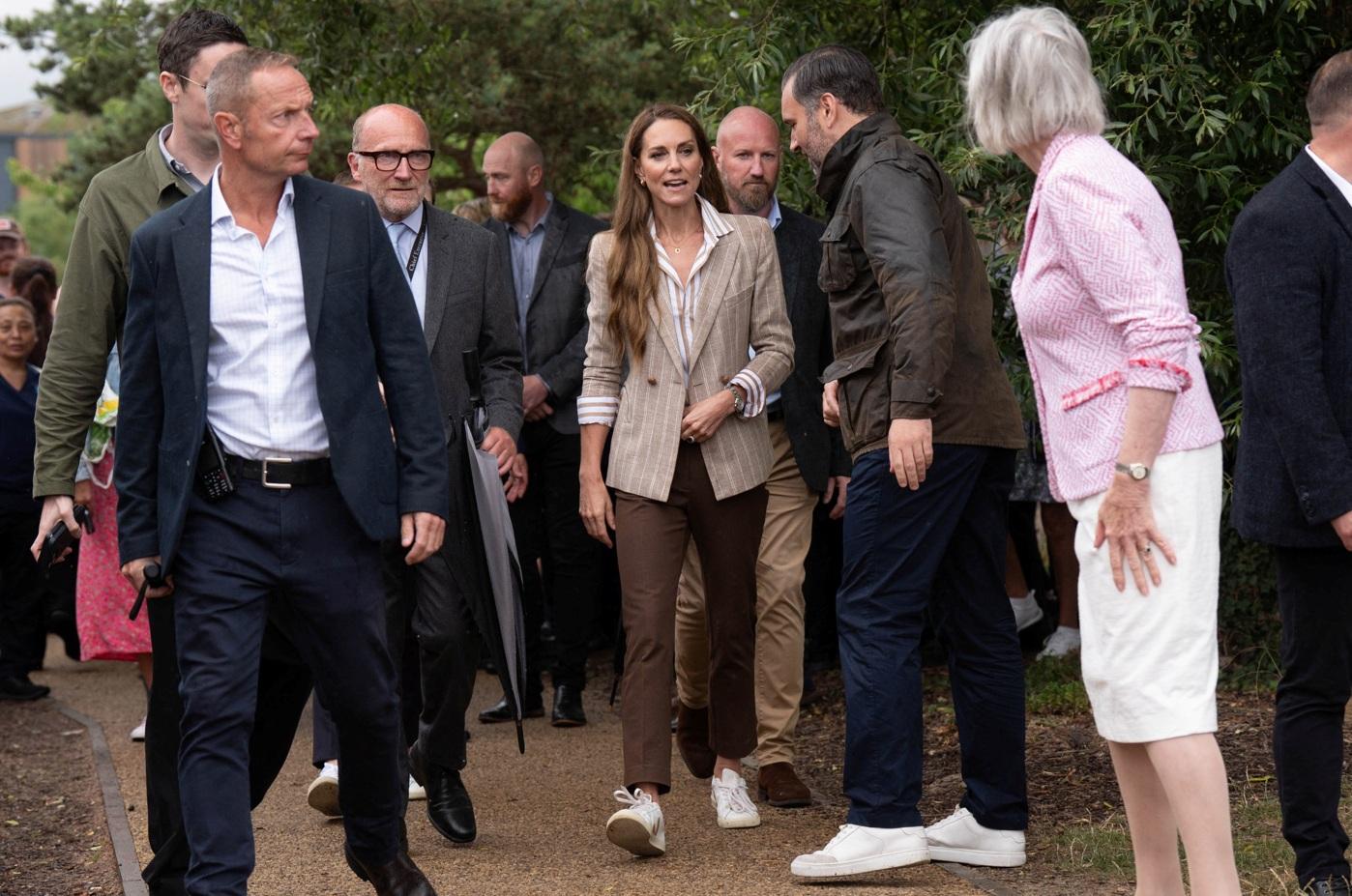 凱特周三探訪埃塞克斯郡科爾切斯特醫院(Colchester Hospital)。(路透社)