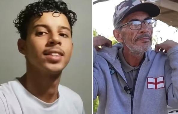 遇害的19歲青年桑托斯(左圖),涉嫌落毒殺人的繼父阿德米爾遜(右圖)。(互聯網)