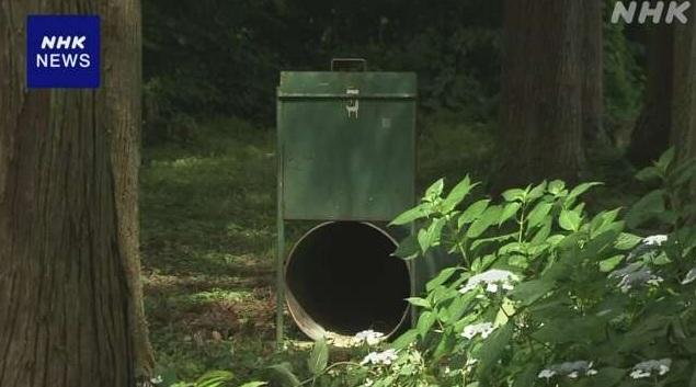 岩手縣北上市警方設置捕熊陷阱。(互聯網)