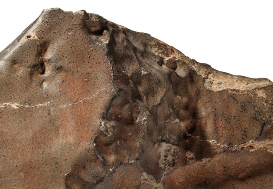 蘇富比官網介紹這次拍賣的迄今全球發現最大火星隕石。(互聯網)