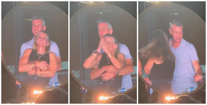 樂隊Coldplay周三在美國波士頓舉行的一場演唱會,竟成為「捉姦」斷正現場。大會的親吻鏡頭(kiss cam)捕捉到一對情侶,男方從後抱著女方,但女子發現鏡頭對著他們時立即驚慌掩臉,並背向鏡頭,男方即時蹲下來躲避,