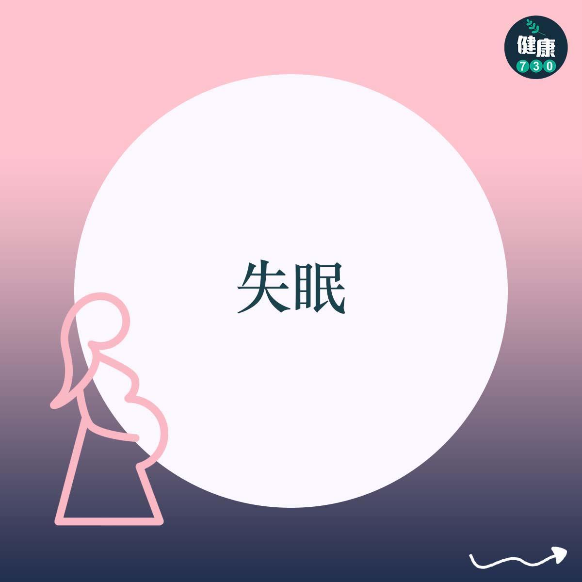 產後抑鬱症狀|失眠(am730製圖)