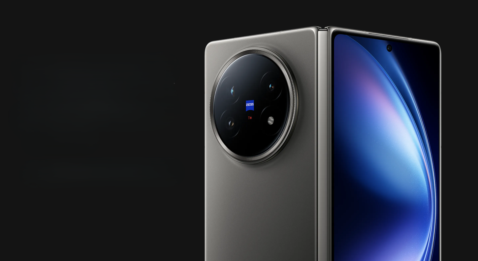 vivo X Fold5鏡頭配置為3個50MP蔡司鏡頭,包括蔡司超級長焦。