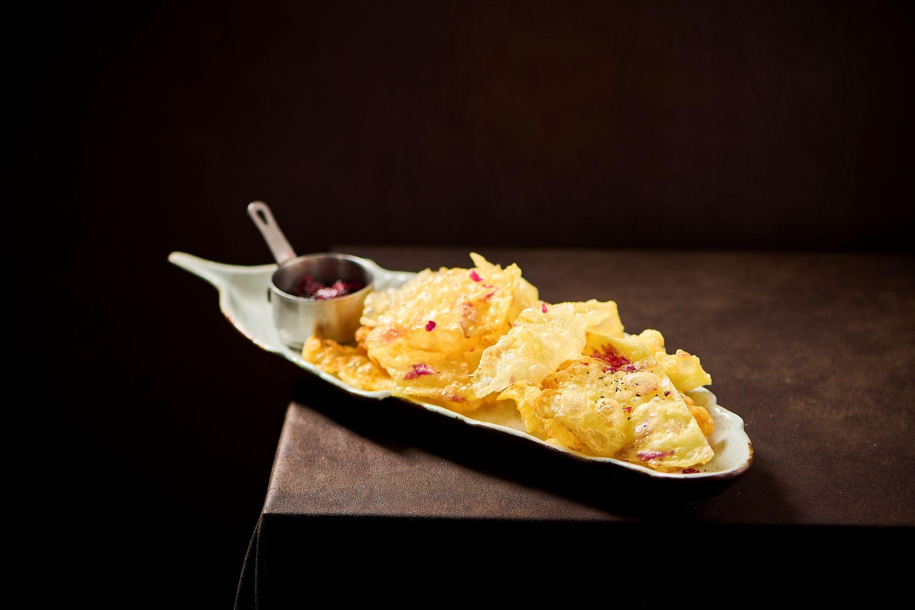 大理炸乳扇配玫瑰醬($88)