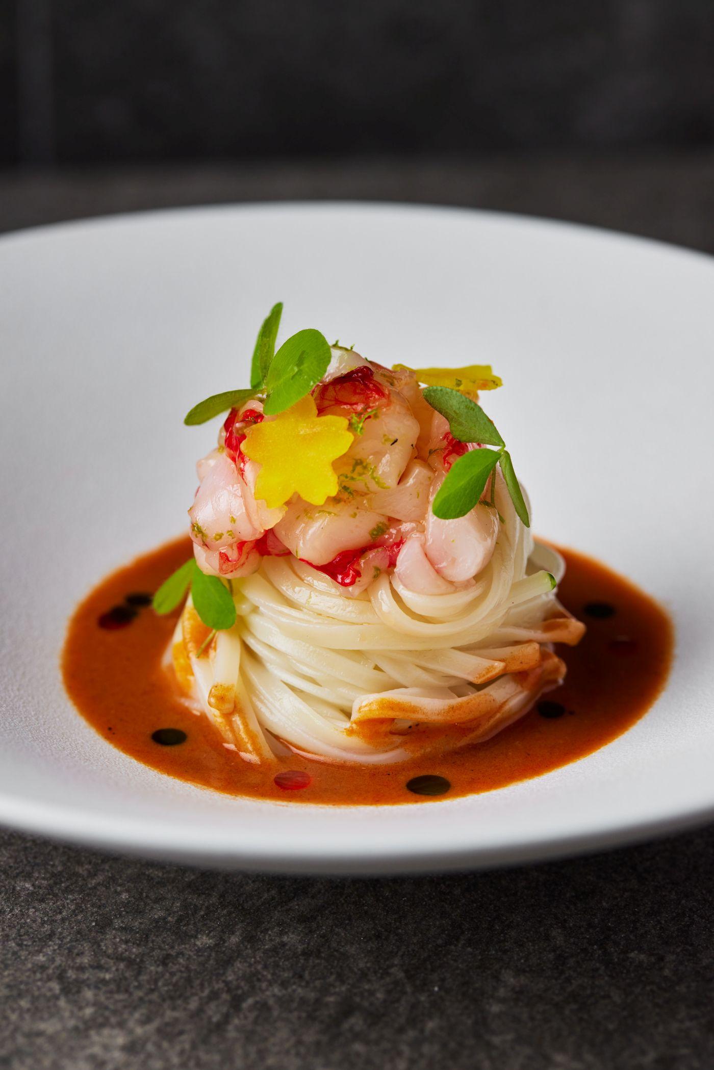 「海之星光」餐單會有鮑魚烏冬配冷麵醬汁。(參考圖片)