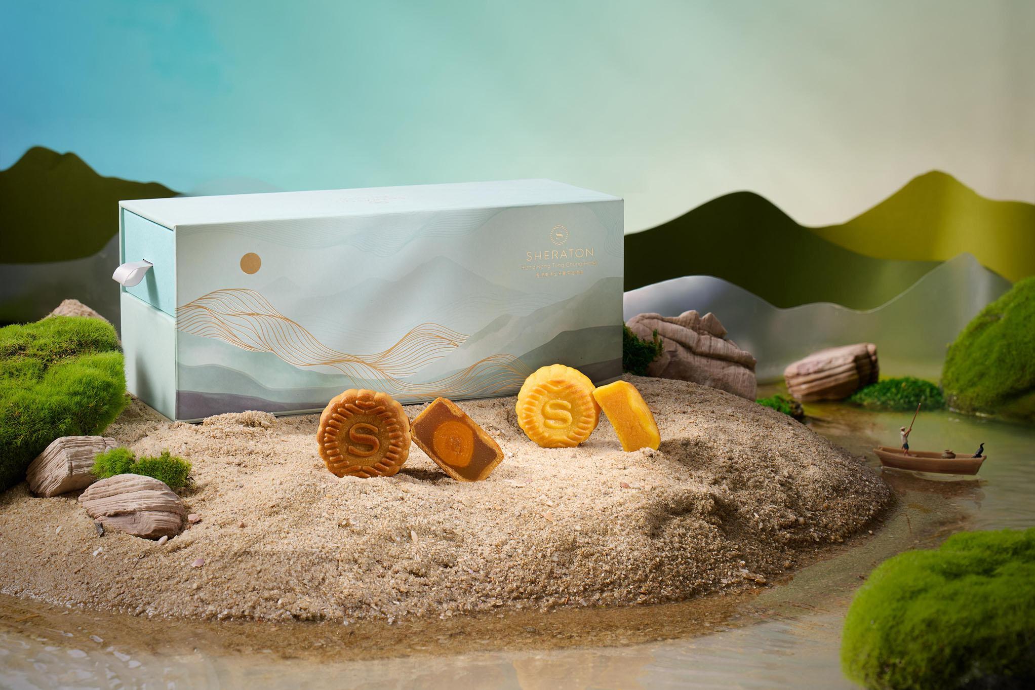 香港東涌世茂喜來登酒店月照大嶼月餅禮盒 - 迷你雙囍月餅