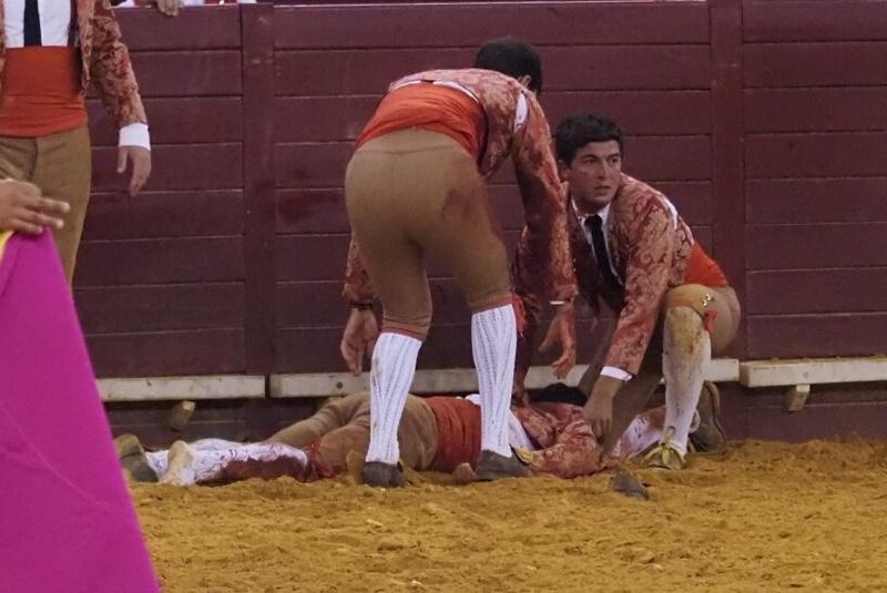 Trindade狠狠摔向場邊牆壁。 (X)