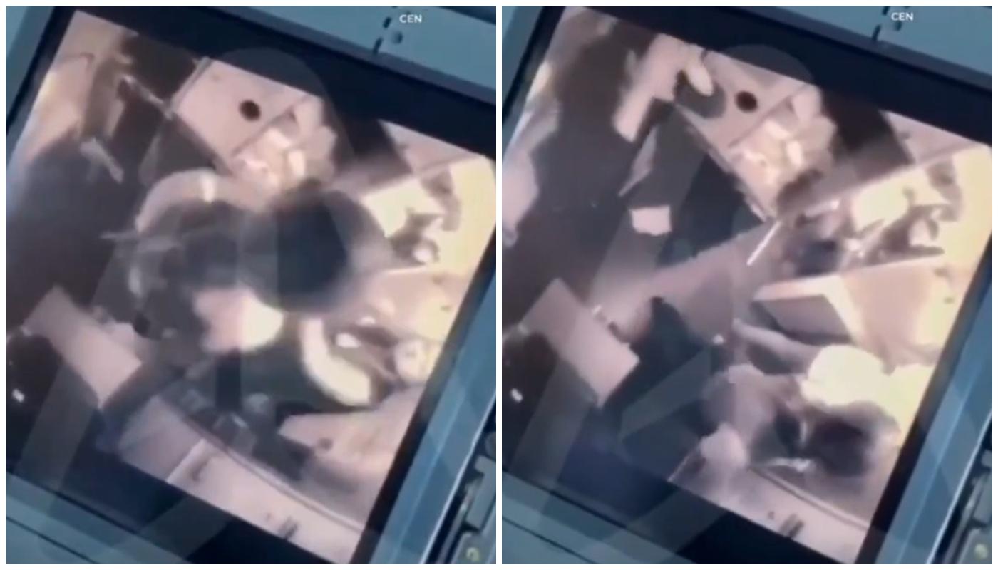 悍婦不滿起飛禁用手機暴打2空姐,被制服仍狂笑。(X)