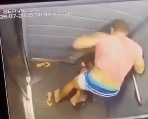 雙方體形和力量懸殊,加上升降機內沒有躲避空間,Garcia根本無力反擊。(X)