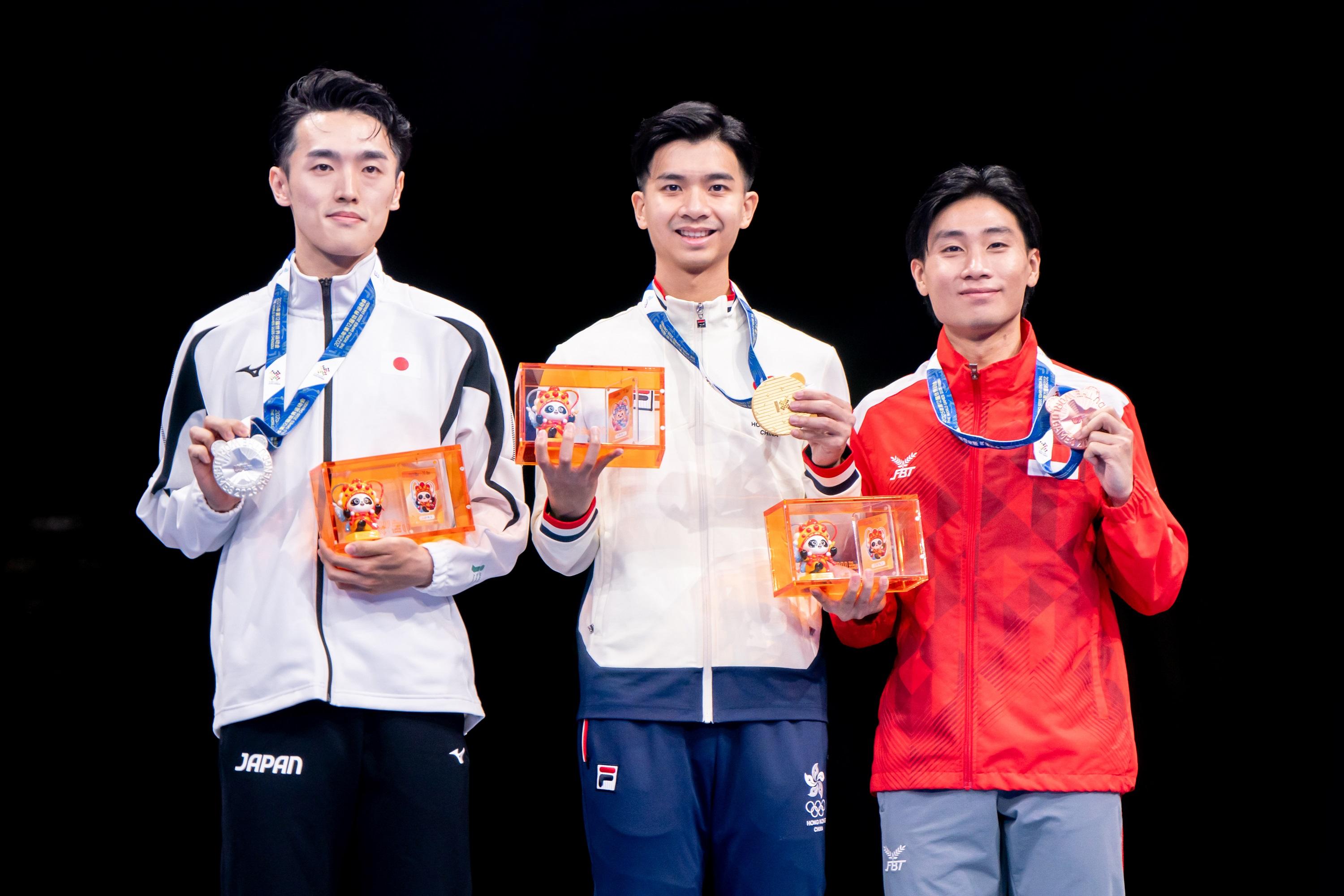 成都世界運動會,武術楊頌熹為香港再添一金(相片由港協暨奧委會提供)