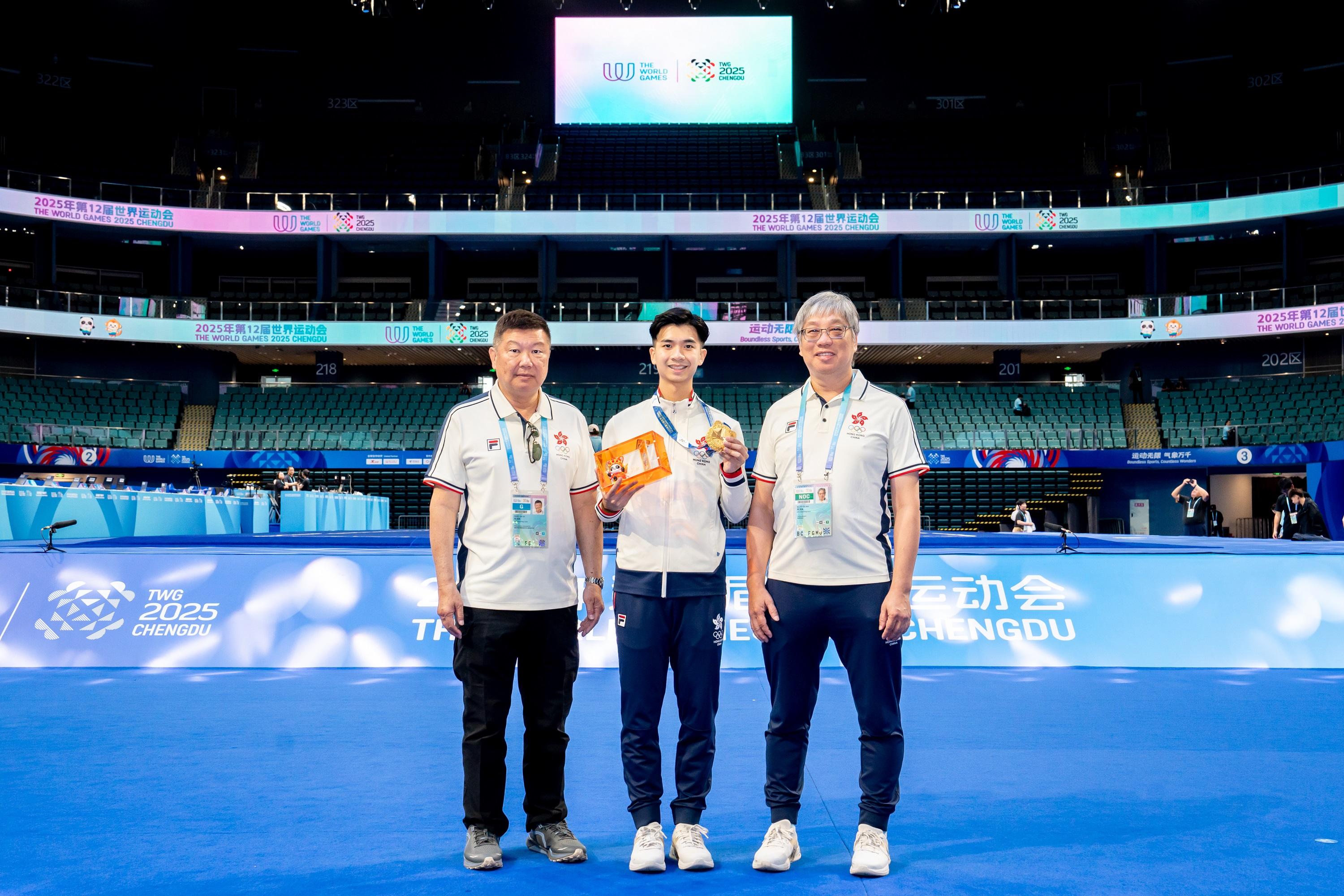 成都世界運動會,武術楊頌熹為香港再添一金(相片由港協暨奧委會提供)