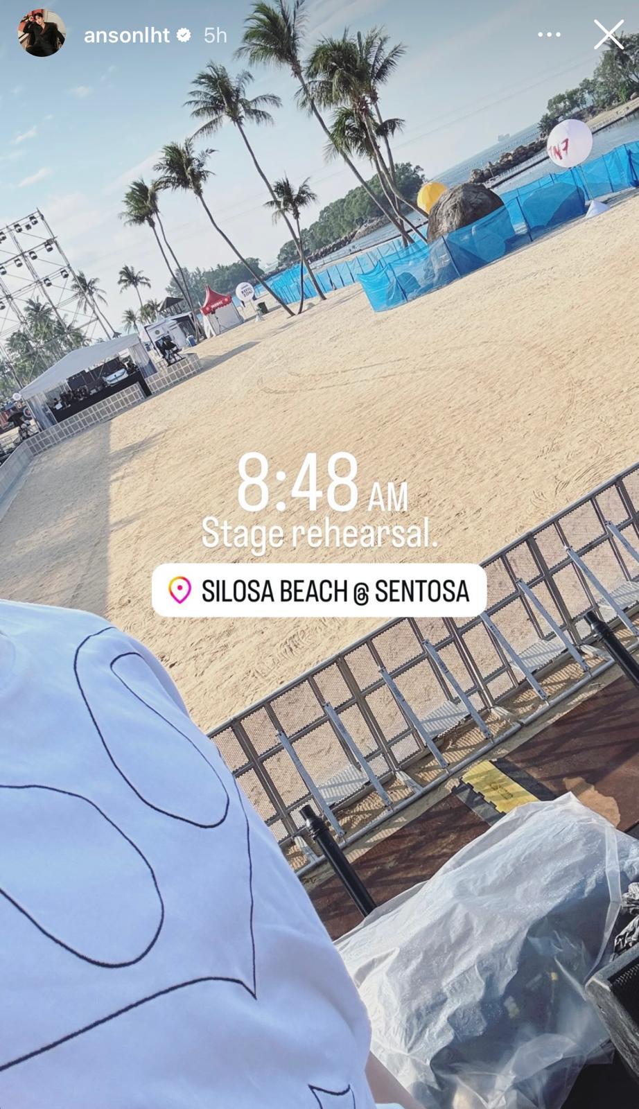 Anson Lo今早為《WATERBOMB SINGAPORE 2025》綵排。
