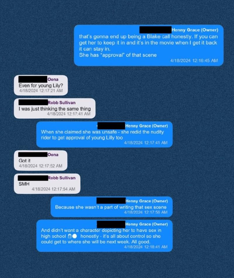 短訊截圖見到碧琪的權力問題。