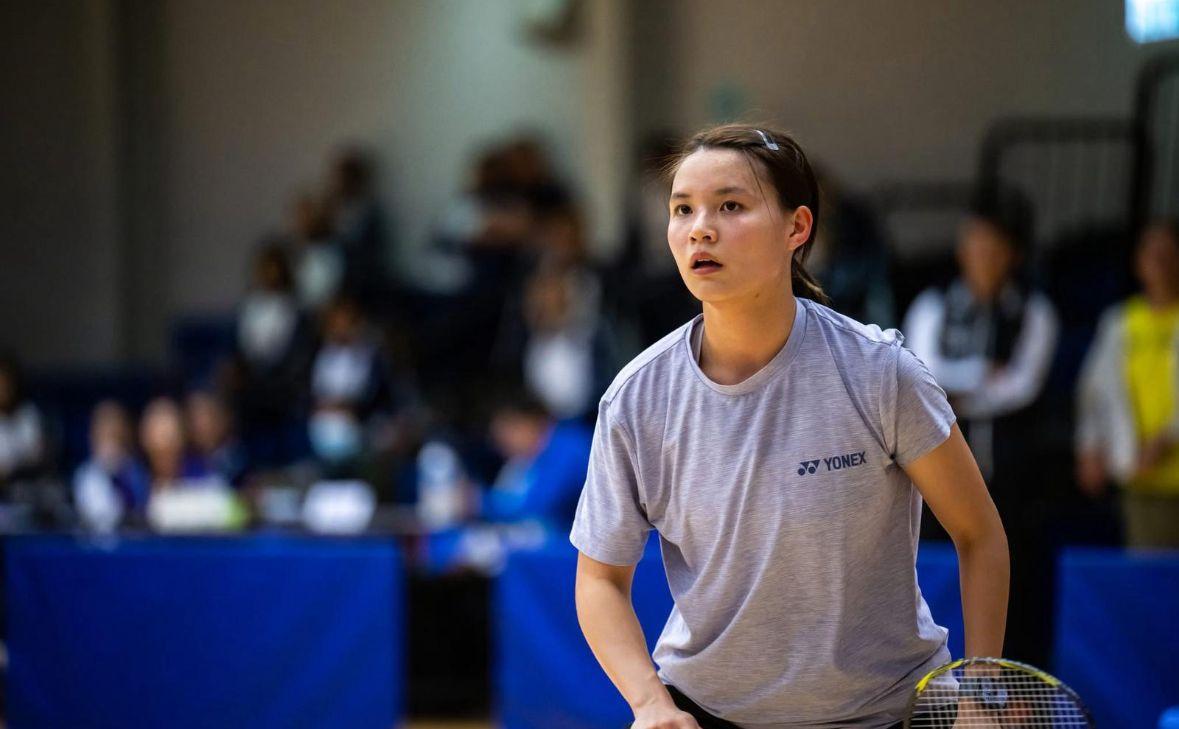 香港女子羽毛球運動員梁悅儀。
