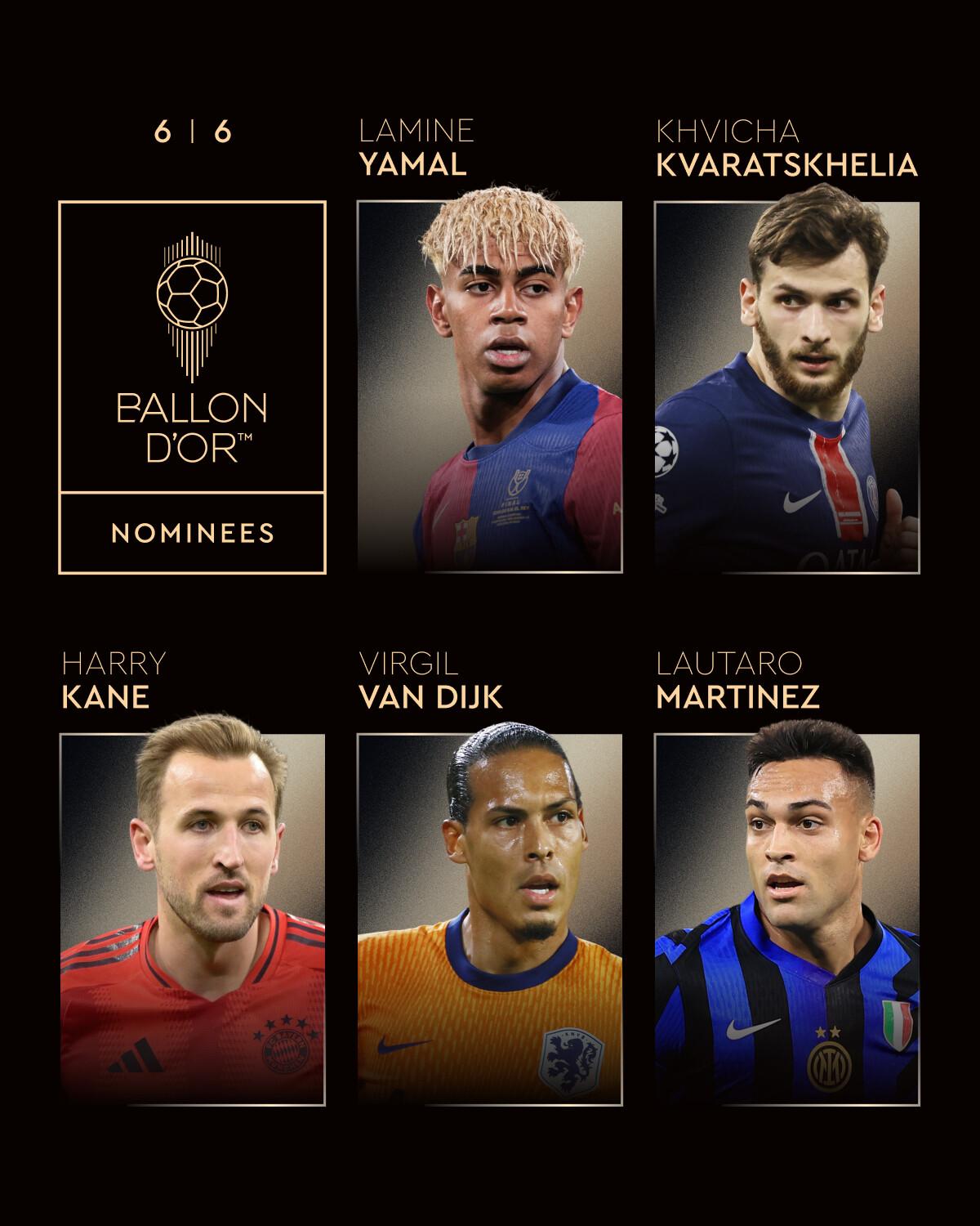 金球獎30人提名名單。(法國足球FB)