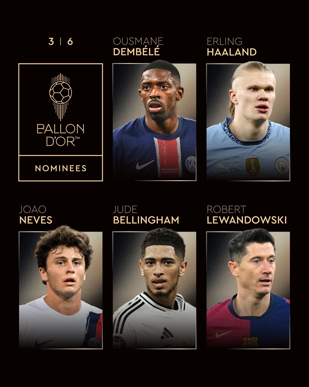 金球獎30人提名名單。(法國足球FB)