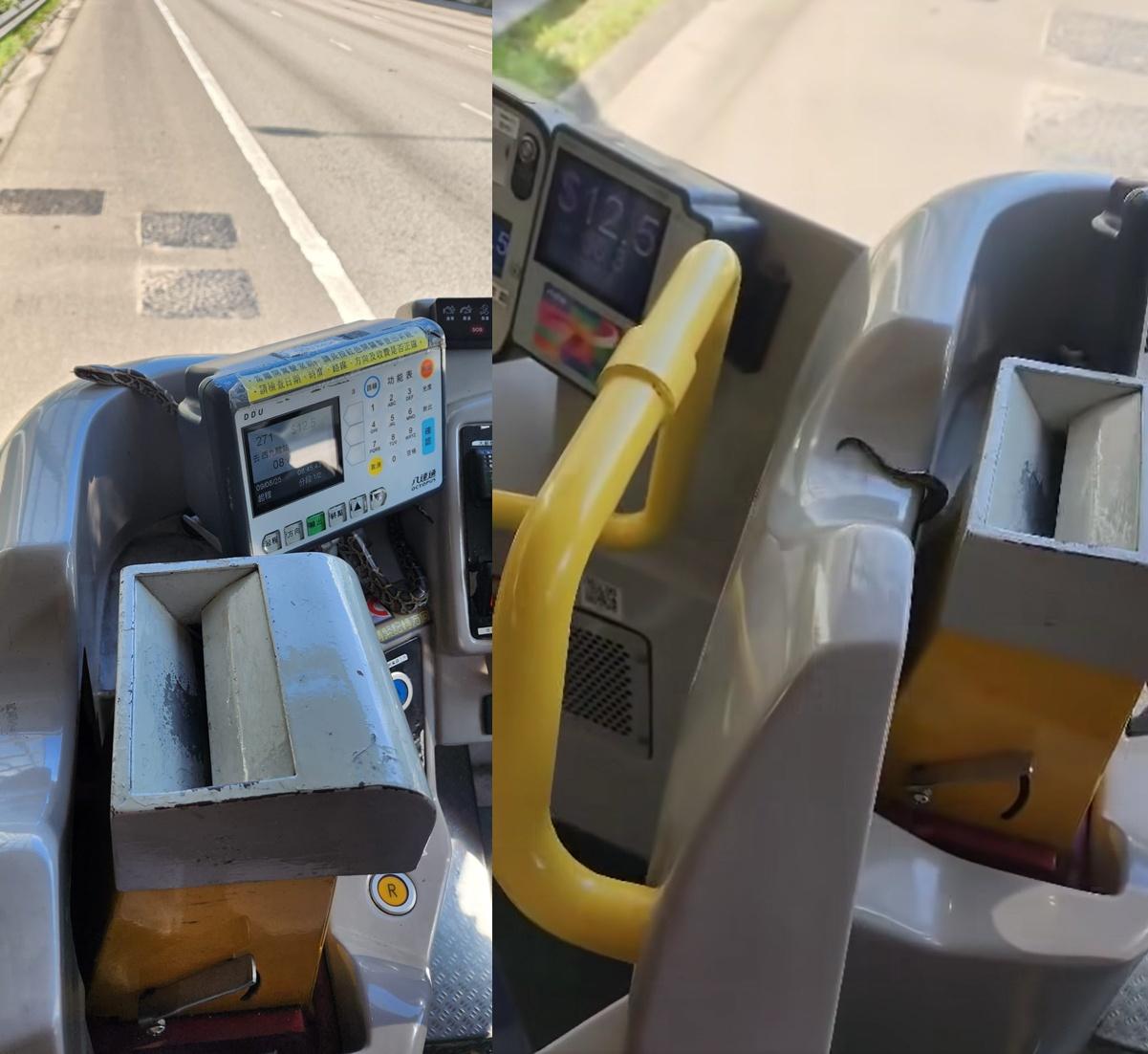 一條小蛇在巴士上出沒。(FB「車cam L（香港群組）)