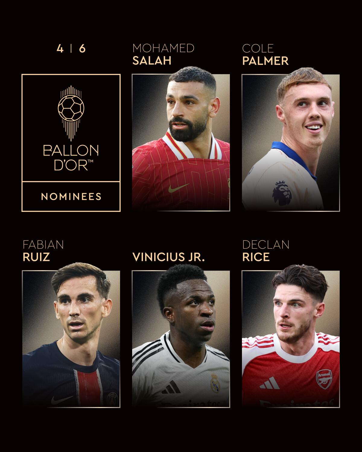 金球獎30人提名名單。(法國足球FB)