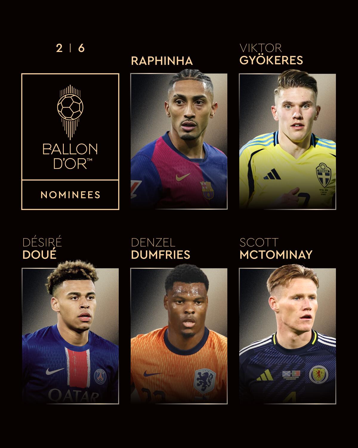 金球獎30人提名名單。(法國足球FB)