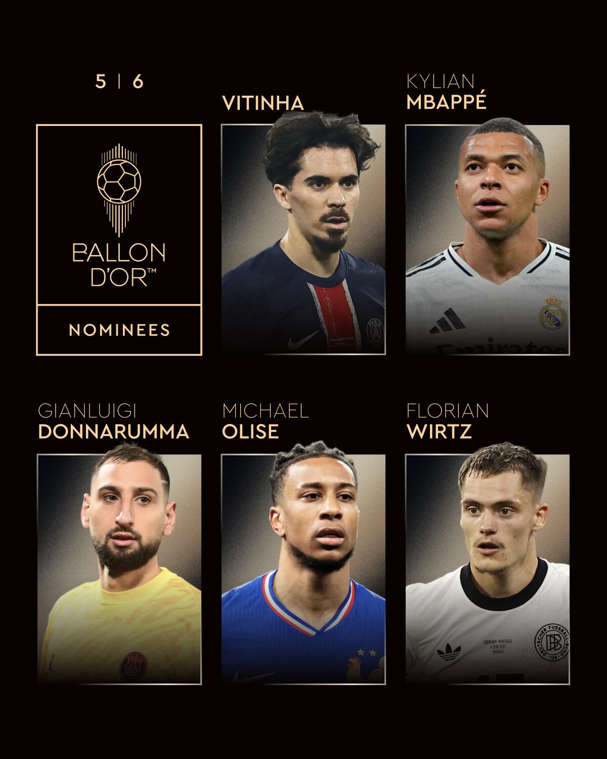 金球獎30人提名名單。(法國足球FB)