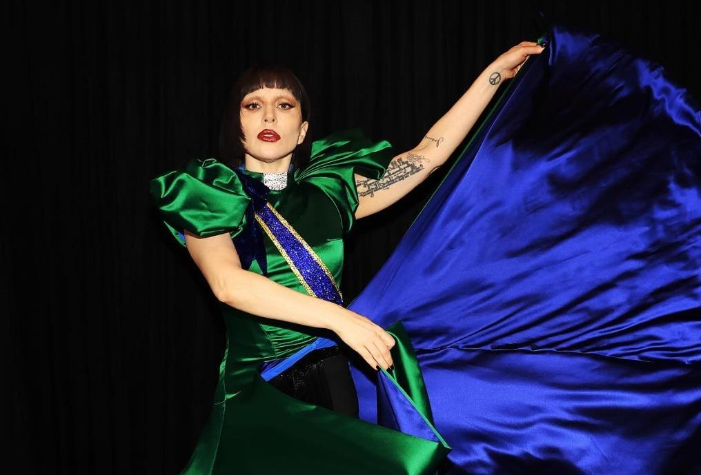 Lady Gaga在巡迴演唱會上的造型。(資料圖片)