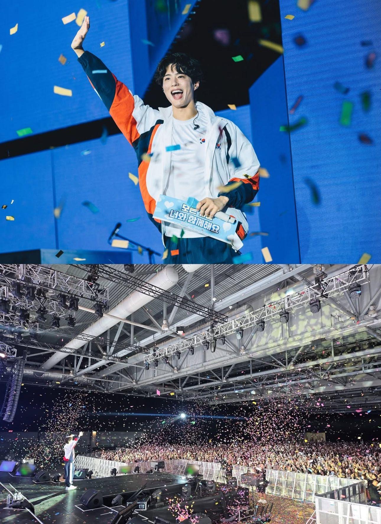 朴寶劍香港站見面會全場爆滿,為現場5千粉絲獻唱多首歌曲。